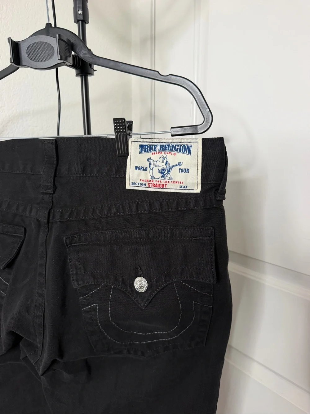 True Religion Men’s Black Jeans Size 36 World Tour